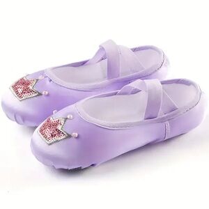 Girl’s ballet shoes, purple size 1 big kids, new never worn